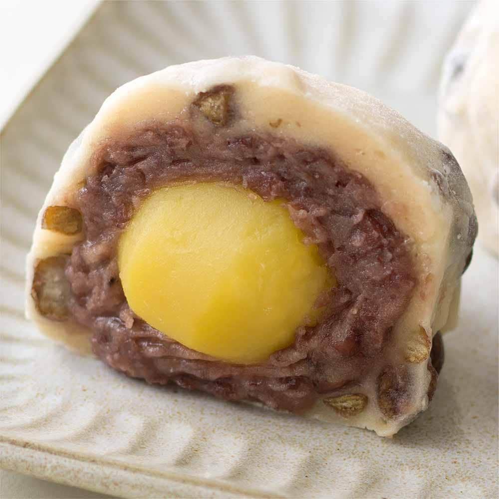 As seen on TV. Kamejirushi Official Goororori Bean Daifuku, Low Sweetness, Low Profile Beans, 6 Pieces, Frozen, Daifuku Satisfaction, Chewy Texture, Hokkaido Red Endo Beans, Individually Packaged, Gift, Present
