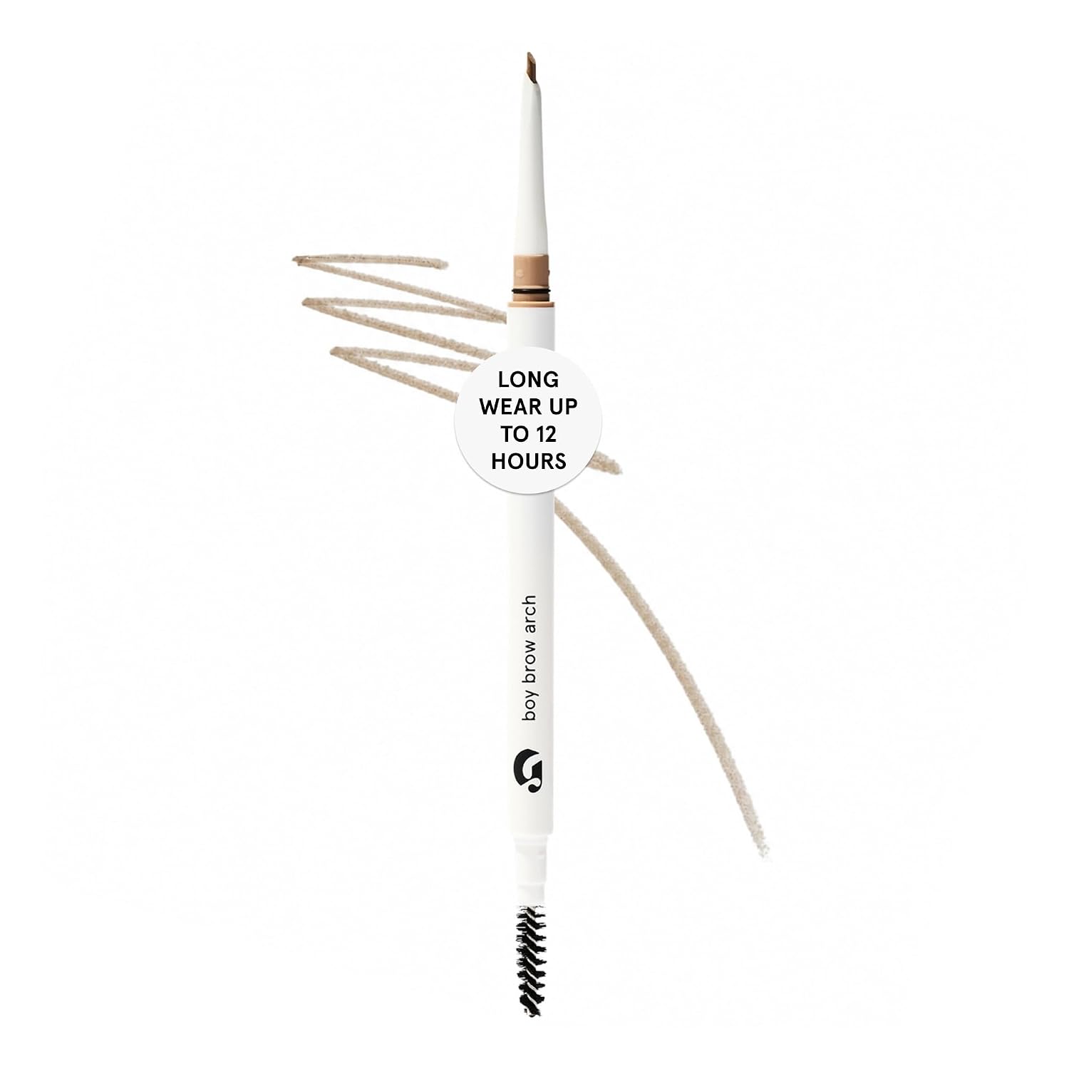 Glossier Boy Brow Arch, Cool Dark Brown Eyebrow Pencil - 2-in-1 Dual-Tip Precision & Fill, Thin Mechanical Brow Pencil, Cream Pomade for Smudge-Resistant Longwear Hair-Like Strokes, Fills Sparse Areas