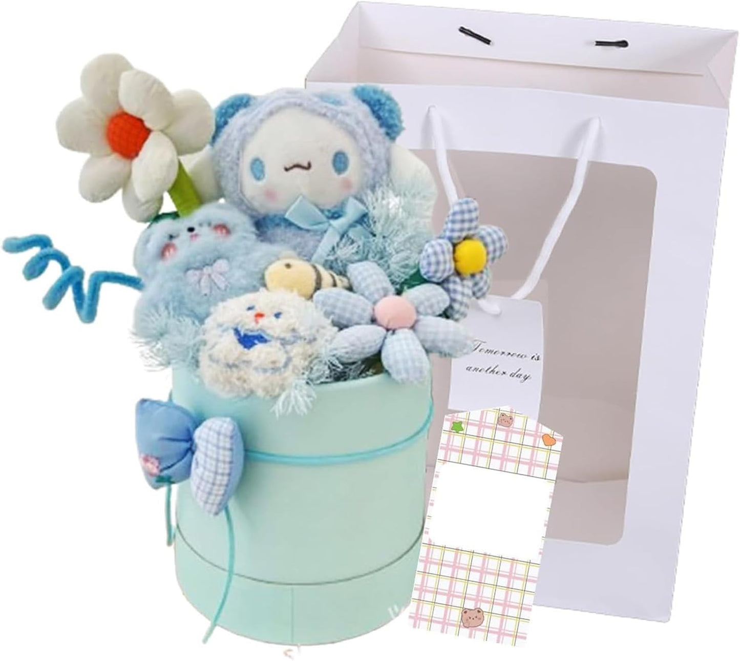 Sanrio Bouquet, Plush Bouquet, Bouquet, Gift, Cute Plush, Popular, Birthday Gift, Creative Present, Interior Decoration, Cute, Never Wither, Artificial Flowers, Gift, Message Card, Get Well Present