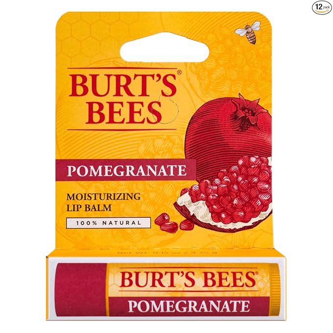 Burt's Bees Bálsamo labial de cera de abejas, hidratante labial con cera de abejas de origen responsable, sin tinte, tratamiento labial acondicionador natural, 1 tubo, 0.15 onzas.