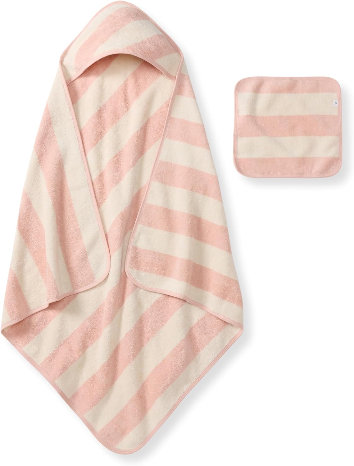 Burt's Bees Baby Toallas con Capucha de Terciopelo Orgánicas de Algodón, Esenciales de Baño Unisex, Toalla Suave de Guardería para Bebés, Niños Pequeños, Niños