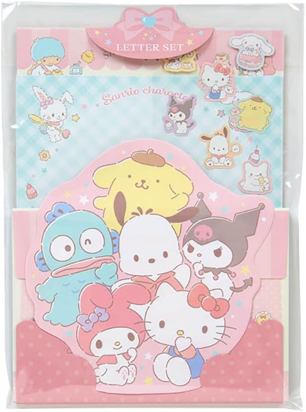 Sanrio 493945 Character Letter Set, Sanrio Characters Packaging: Approx. Width 6.3 x Depth 0.3 x Height 8.7 inches (16 x 0.8 x 22 cm)