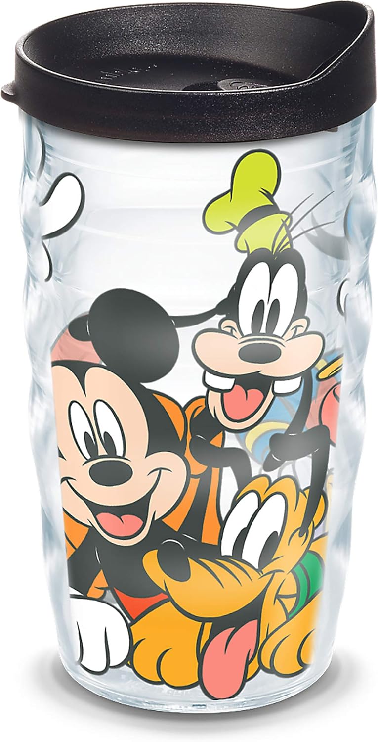 Tervis Traveler Disney Mickey Group - Vaso de viaje de triple pared con aislamiento, mantiene las bebidas frías y calientes, 20 onzas, acero inoxidable