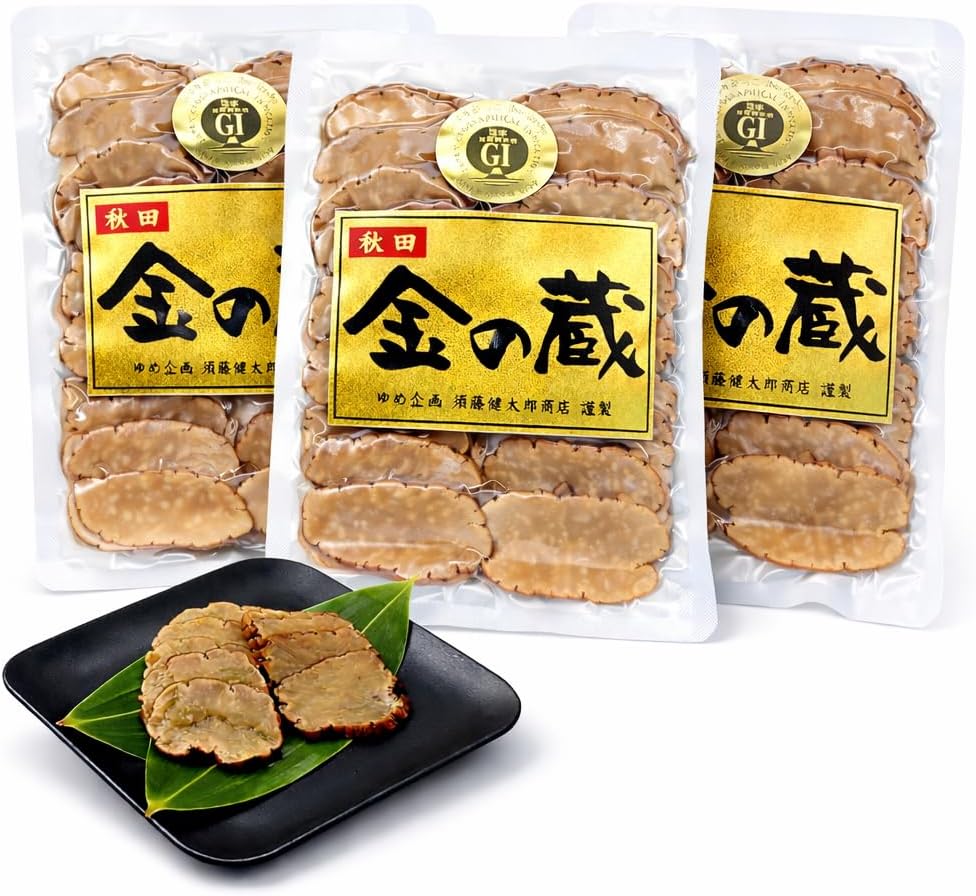 Kanekura Slice, 2.8 oz (80 g) (100 Days of Aging), Ibuiri Gakko Akita Specialty, Additive-free, Smoked Kadan, Pickle, Sake, Souvenir, 1 Bag, 2.8 oz (80 g)