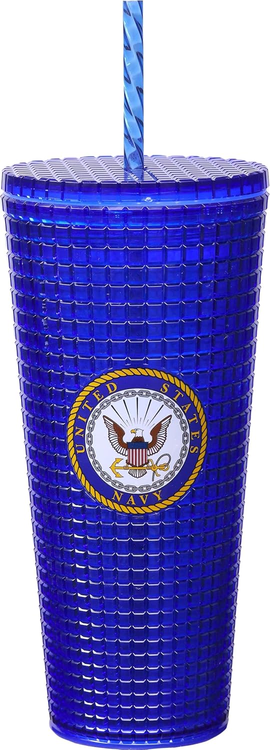 Spoontiques Peanuts Vaso de diamantes, 20 oz - Vaso texturizado con pajita, aislamiento de doble pared, sin BPA - Snoopy