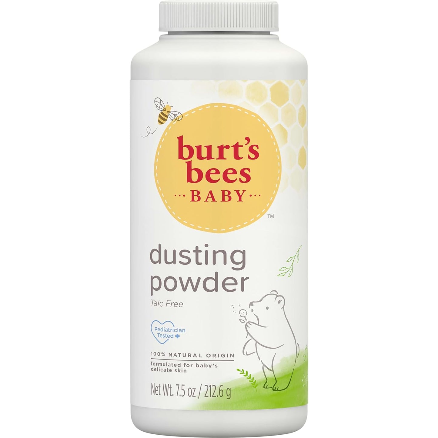 Burt's Bees - Polvo para bebé 100 % natural sin talco, 7.5 onzas
