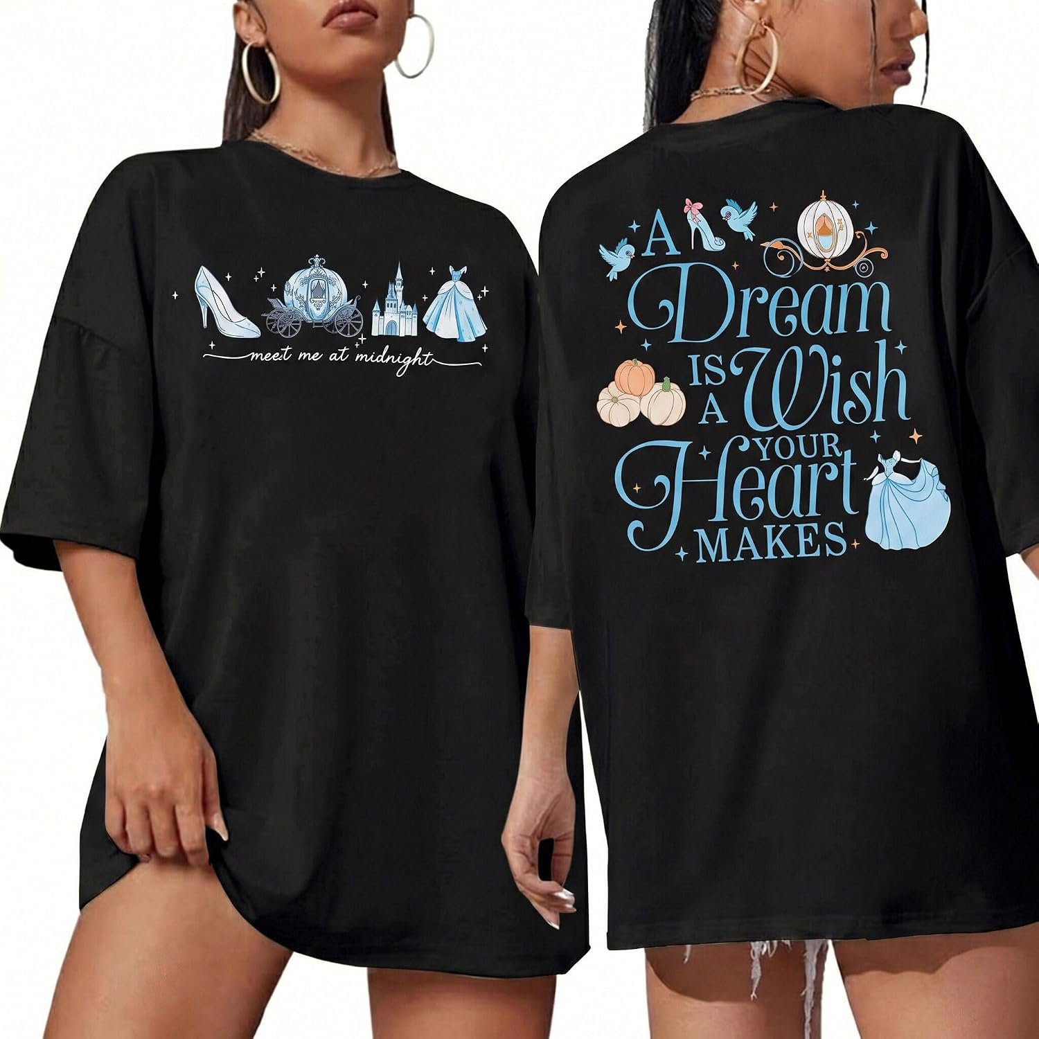 Camisas mágicas para mujer You've Got A Friend in Me Camisa Castillo Hawaiano Camiseta Linda Vacaciones Familiares Tops con Botones