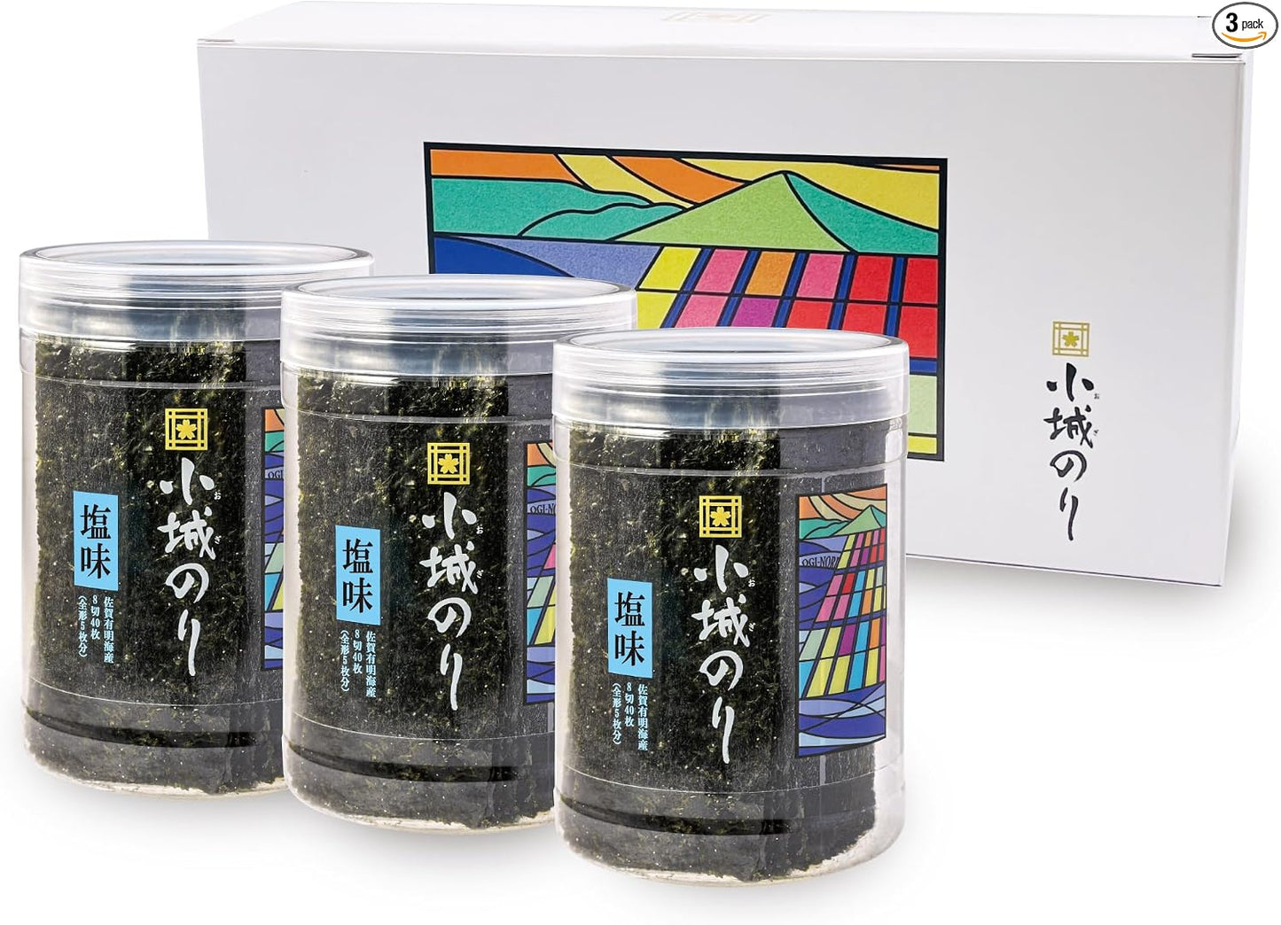 Ogi Nori Salted Nori 8-cut 40 sheets in container, Seasoned nori, Domestic, Premium, Rice balls, Gourmet delivery, Gift, Present, For gifts, Mother's Day, Father's Day, Mid-year gift, Gift, Inner