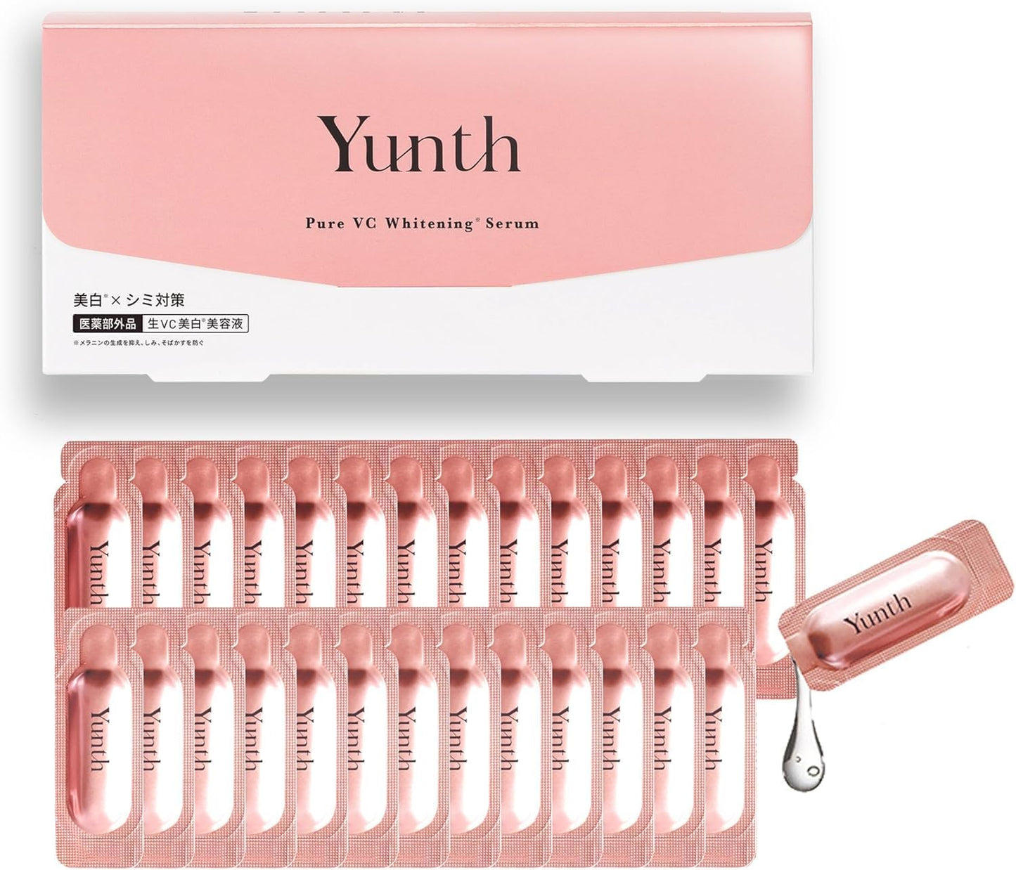 Yunth(ユンス) Raw VC Infusion Serum, 28-Day Supply [Includes 2 Retinol Sample Packs] (Serum/Cosmetics/Skin Care/Pores/Beauty/Face Care/Retinol)