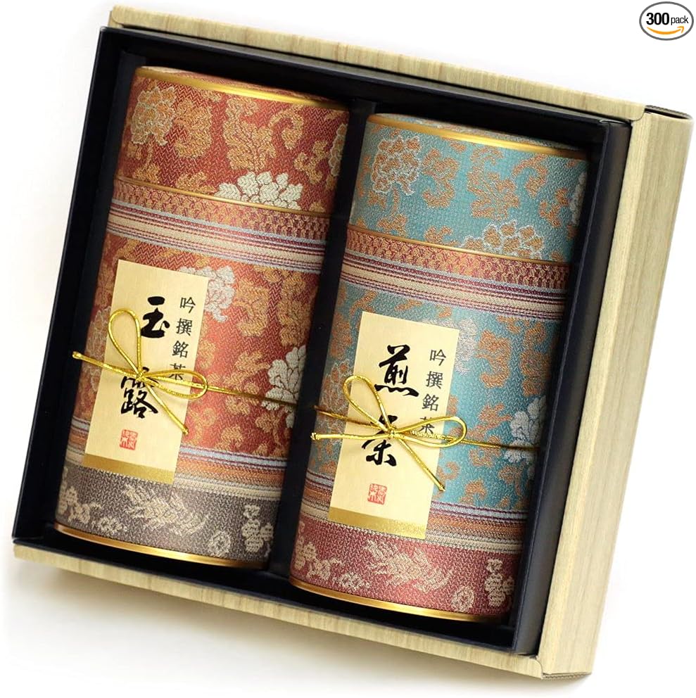 Kyoto Rikyuen Tea Gyokuro・Sencha Assortment Gyokuro 80g Sencha 80g Tea Gift Set Domestic Tea Leaves Kyo Nishijin-302 MG-302