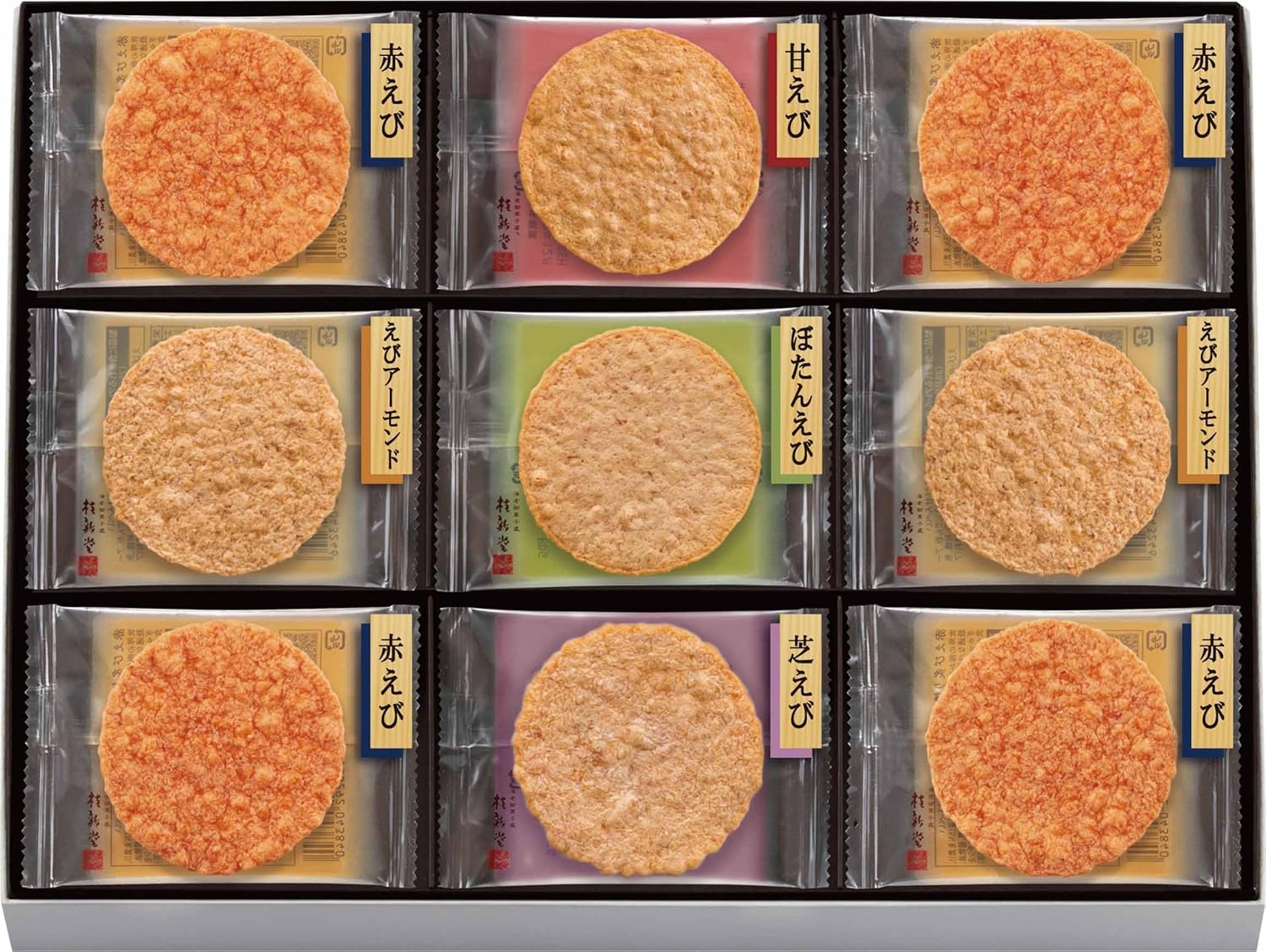 Kaishindo Roasted Assorted Shrimp Rice Crackers Gift Sweets Present Japanese Confectionery Shrimp Rice Crackers Individual Packaging Ochu-gen Offering 18 Bags