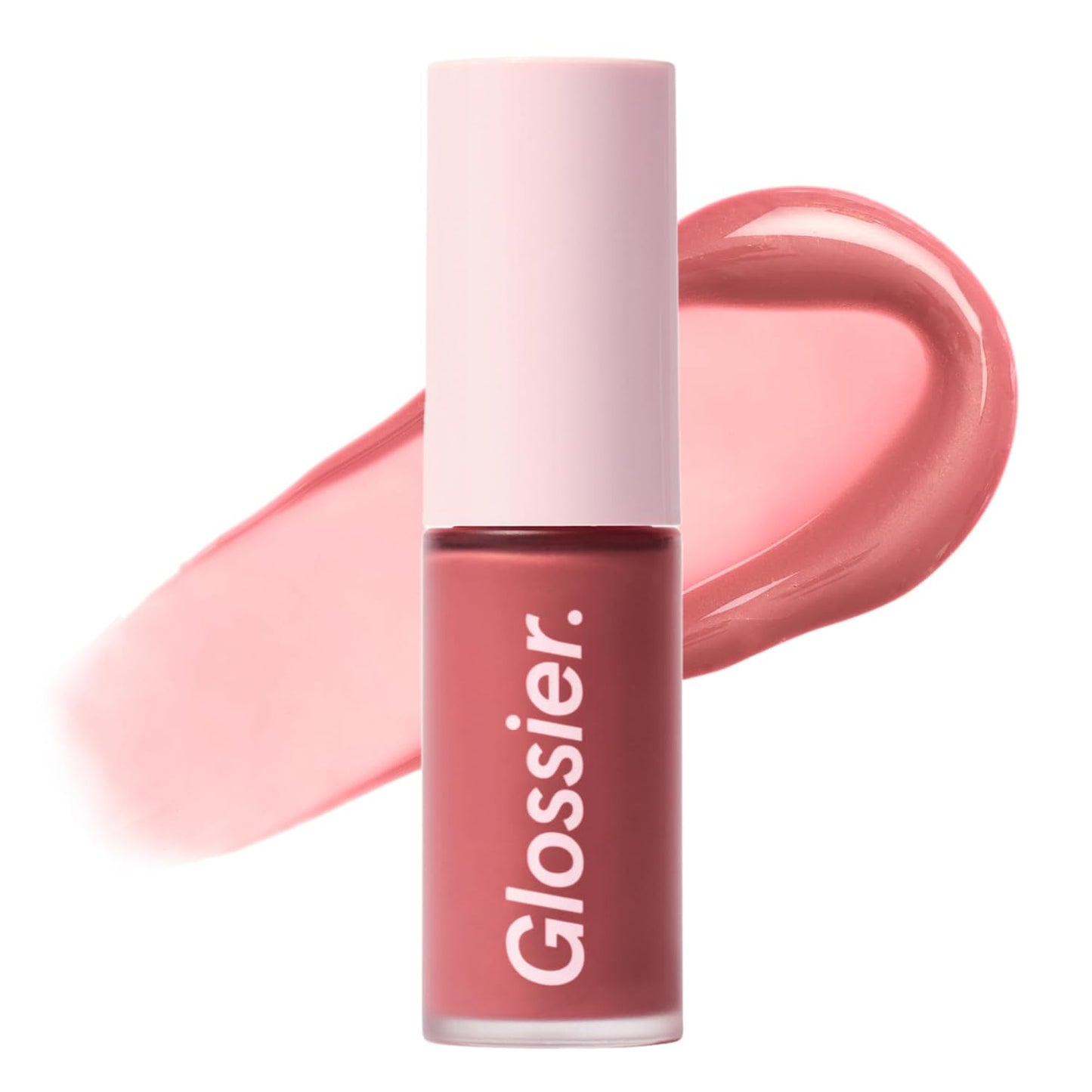 Glossier Lip Glaze - Hydrating Lip Oil Cream, Tinted High-Shine Finish + Apricot, Raspberry, Shea Butter & Menthol Cooling - Lightweight, Up to 12Hr Hydration - Icy, Clear Blue, 8 ml.