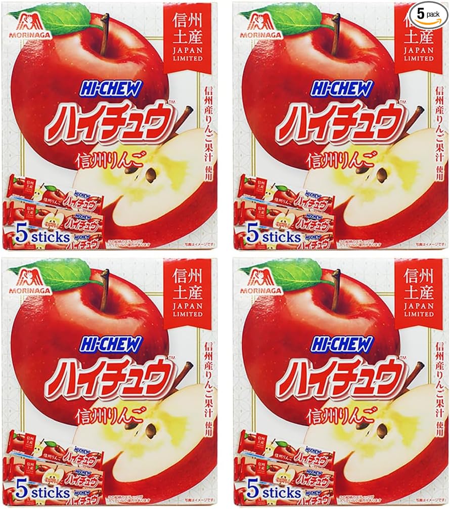 Morinaga Chewing Candy, Shinshu Limited High Chew Shinshu Apple, Made with Shinshu Apple Juice, Local Souvenir Hi-Chew HI-CHEW (1 Box)