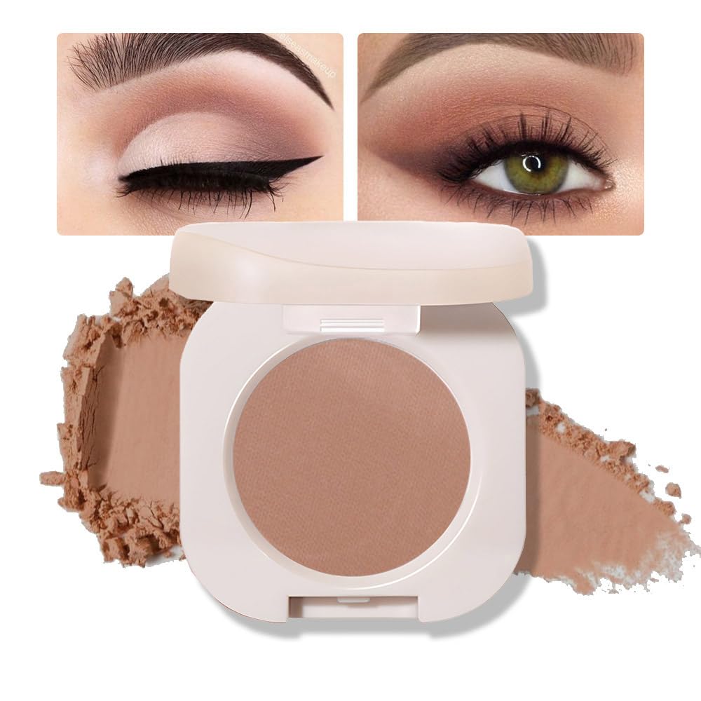 FeiCuiYun - Paleta de sombra de ojos mate monocromática, sombra de ojos verde bosque mate para mujeres mayores, mini sombra de ojos prensada pigmentada impermeable, vegana, con talco, libre de