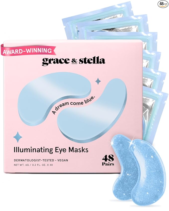 grace & stella - Mascarilla para debajo de los ojos galardonada - Regalos para mujeres - Regalos para niñas adolescentes - Parches de gel para ojeras, ojos hinchados, bolsas debajo de los ojos