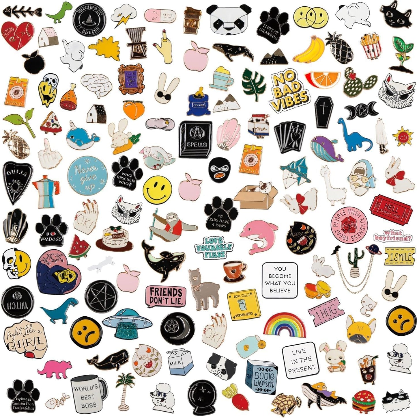 Juego mixto de broches de esmalte para solapa, decoración para mochila, sombrero y chaqueta | Regalo de cumpleaños, Navidad, festivo para amigos, niños, familias (estilo misterioso)