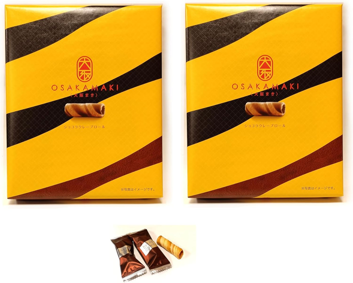 Osaka Machi Chocolate Crepe Roll, Baked, 32 Pieces (1 Box)