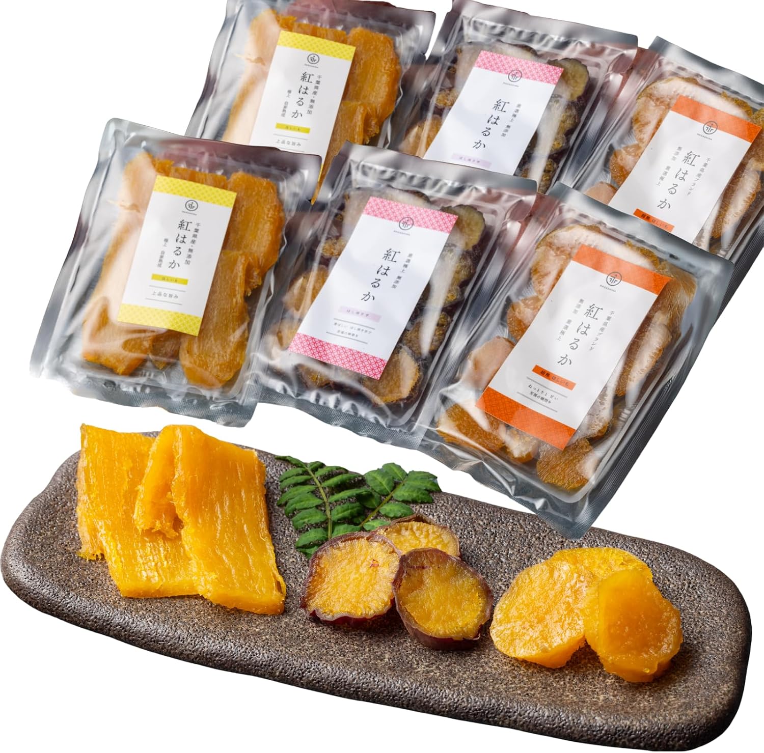 NAGASHIMA Dried Sweet Potato Sweets, Beni Haruka Sweet Potatoes, Additive-Free, Made in Japan, Chiba Prefecture, 3 Types, Premium Tasting Comparison Set (Set of 3)