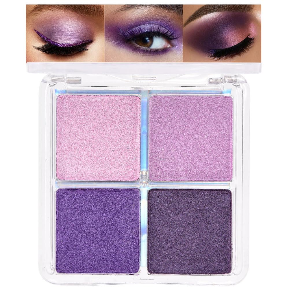 evpct - Paleta de sombra de ojos cuadrada en polvo mate marrón desnudo, rosa desnudo claro, marrón oscuro natural, sombra de ojos mate ahumada de alta pigmentación, mini paleta de maquillaje para