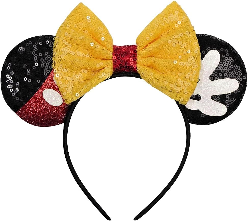 FANYITY Serre-tête oreilles de souris à paillettes pour garçons filles femmes