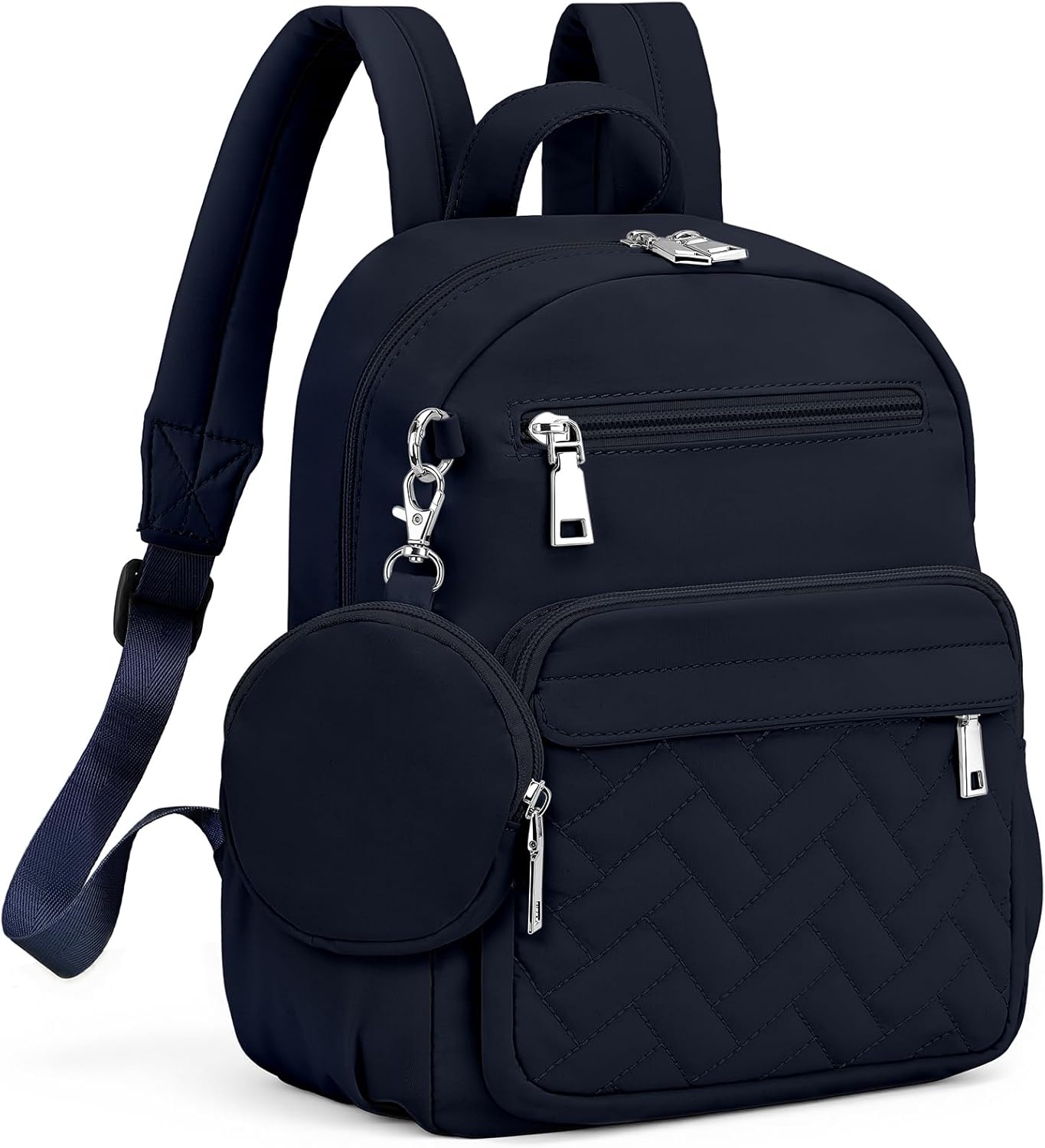 SYTRAH - Mochila antirrobo para mujer, mochila de viaje acolchada impermeable con cremalleras de bloqueo y monedero, mochila acolchada compacta para el trabajo, viajes y aeropuerto, elegante y ligera caqui