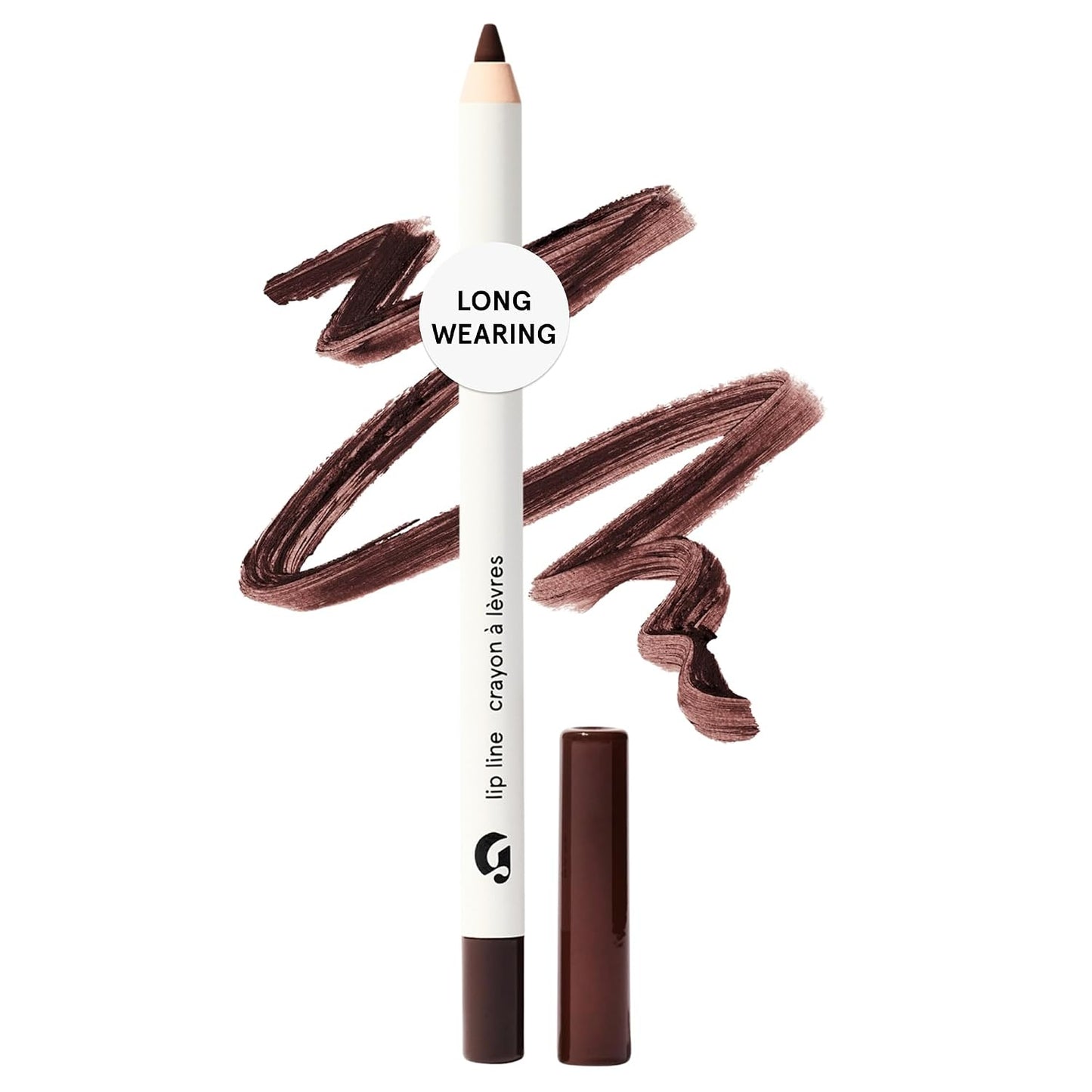 Glossier Lip Line, Bit - Mauve Lip Liner Pencil, Long Lasting Water-Resistant Smudge-Resistant Transfer-Resistant Medium Coverage Definer with Jojoba Oil, Natural Shape and Tones for Sensitive Skin