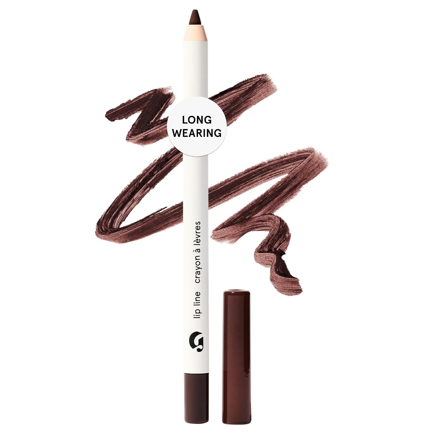 Glossier Lip Line, Bit - Mauve Lip Liner Pencil, Long Lasting Water-Resistant Smudge-Resistant Transfer-Resistant Medium Coverage Definer with Jojoba Oil, Natural Shape and Tones for Sensitive Skin