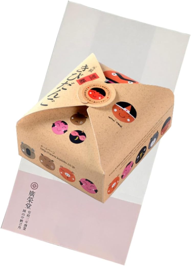 Koeido Kibi Dango (Individual Packaging) with Paper Bag, Okayama Meika (Kinako)