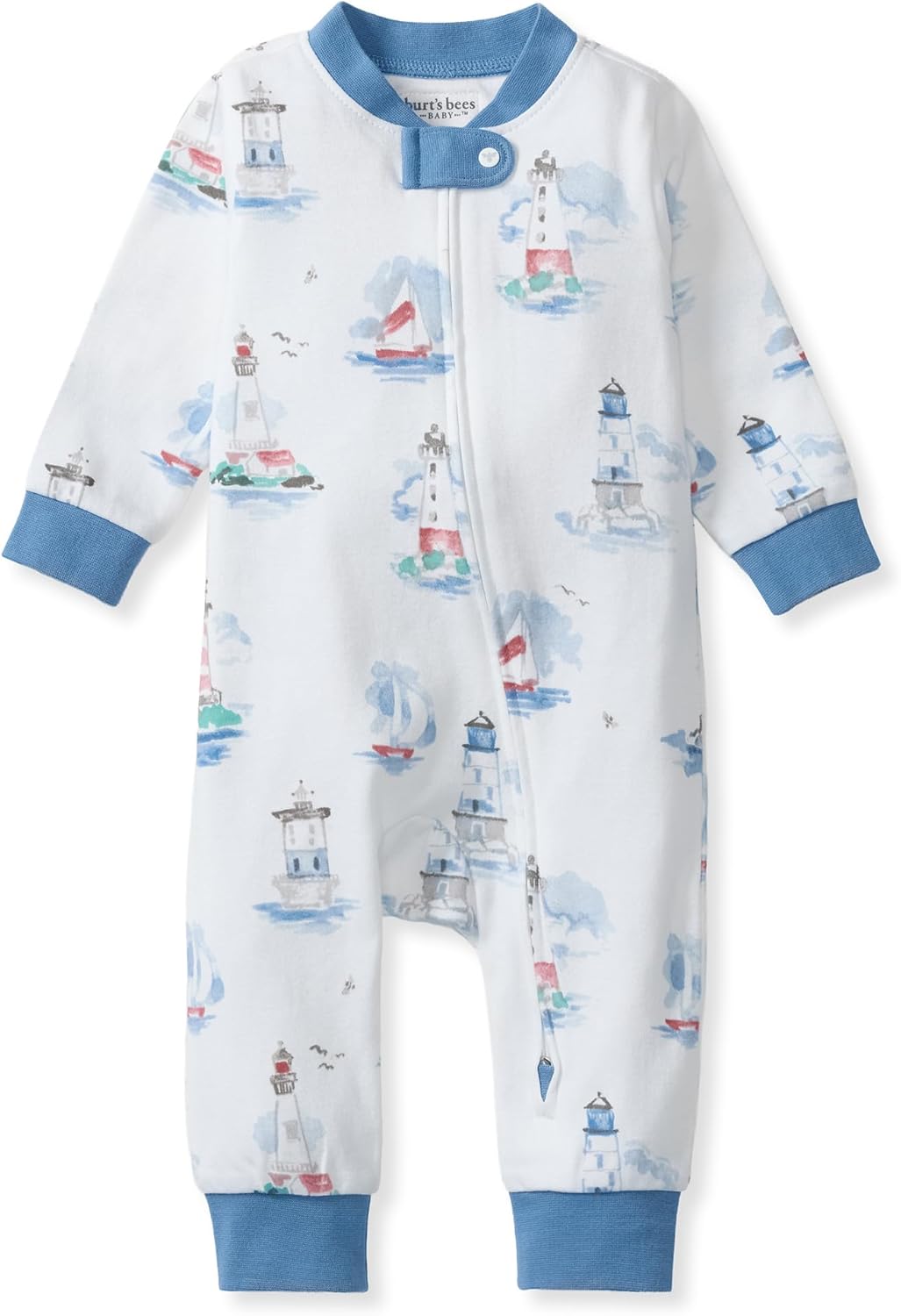 Burt's Bees Baby Pijama unisex para dormir y jugar, pijama de una pieza con cremallera sin pies | Soft organic cotton footed sleep & play features a loose, relaxed fit and 2-way zipper for easy nighttime changes