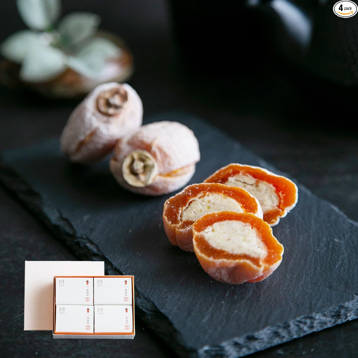 【Japan Gift Grand Prize Winner】 Year-end gift New Year's gift Ryoheidou Kurifukukaki (6 pieces) dried persimmon chestnut kinton Ichida persimmon premium Japanese sweets gift Gifu souvenir dried