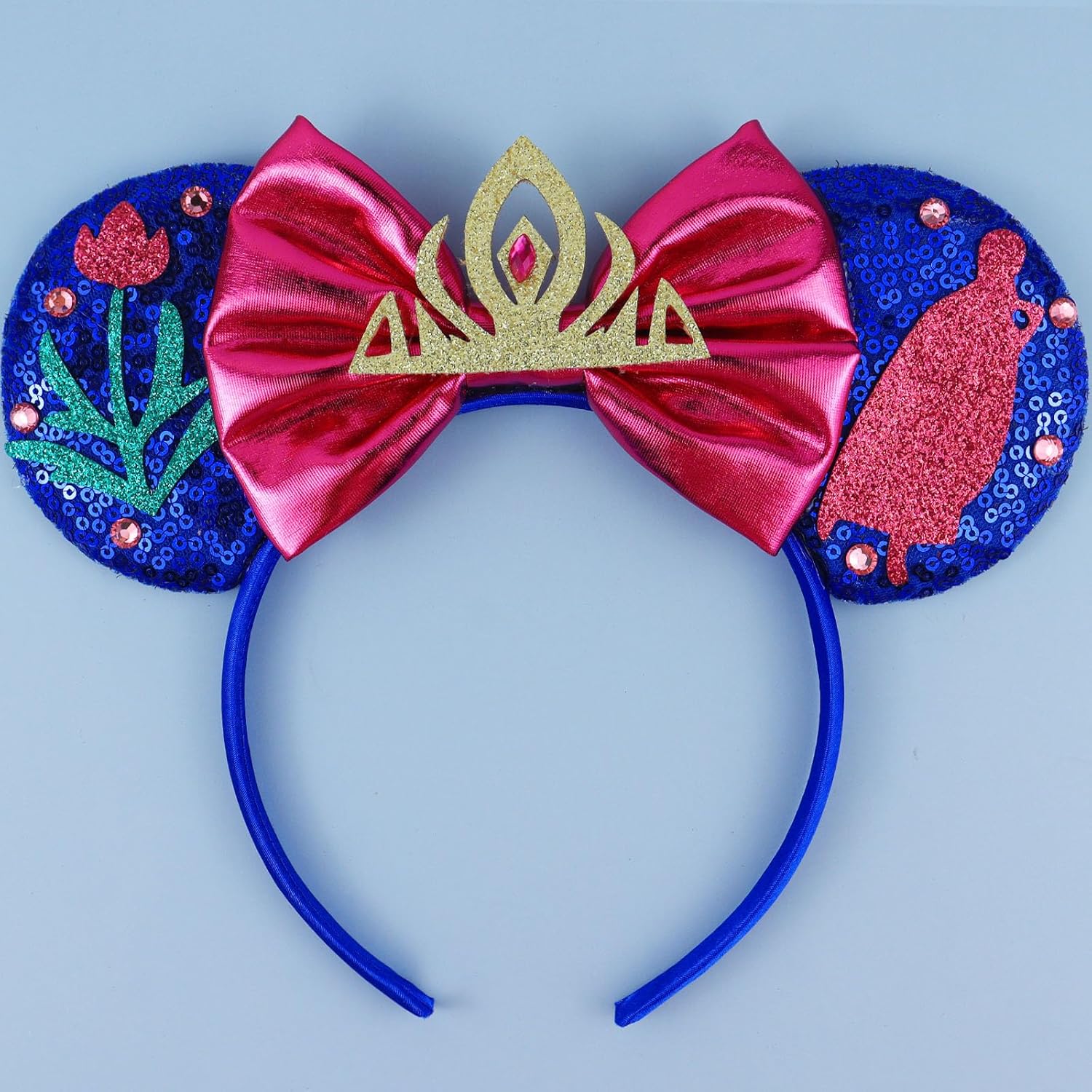 Diadema con orejas de ratón, diadema con orejas de auto de Lighting McQueen para fiesta de cumpleaños de niños - Diadema con orejas de auto