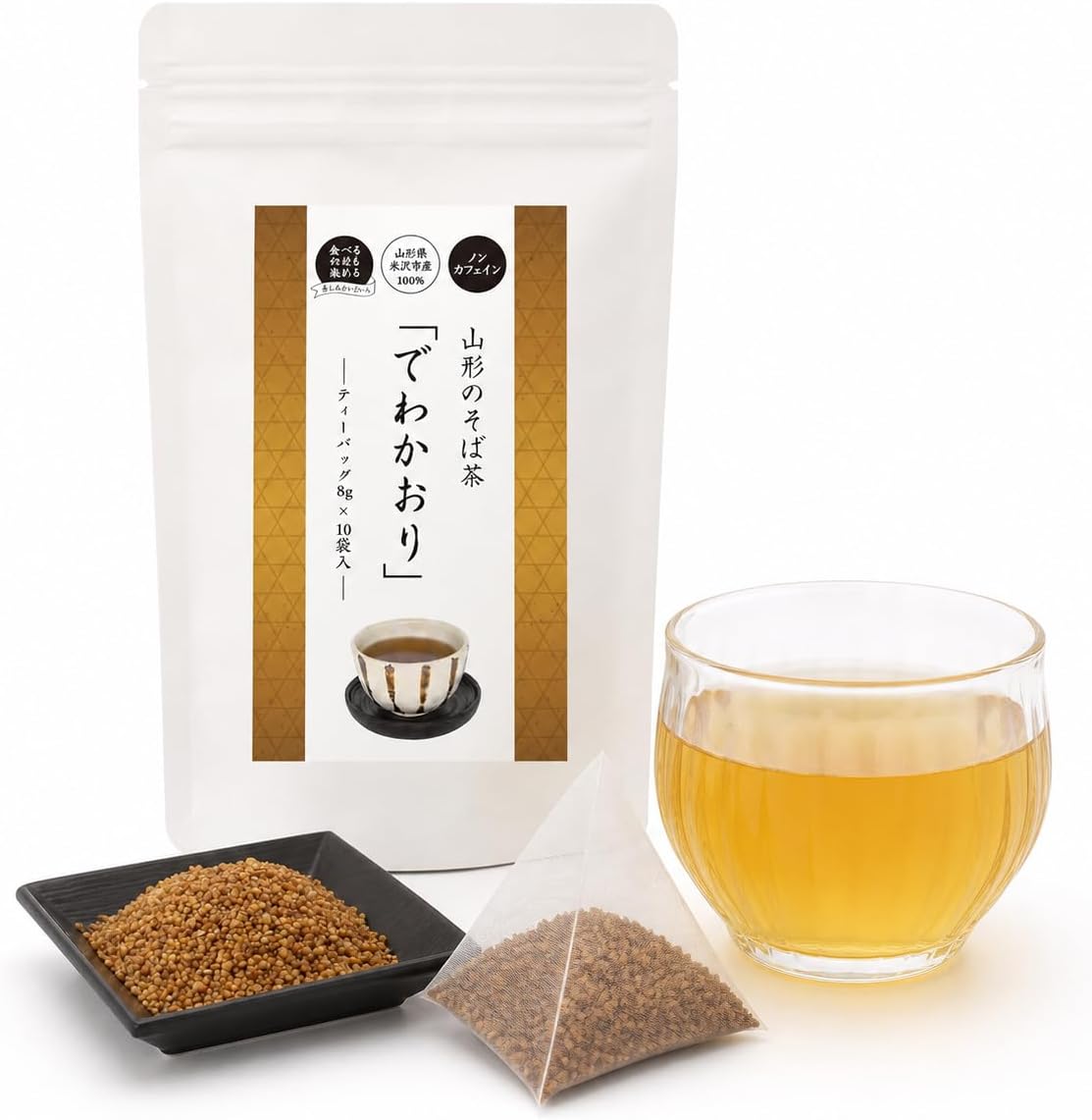 Kuwanaen Honten Chakura Brown Rice Tea Bags, 0.1 oz (3 g) x 10 Bags, Made in Yamagata Prefecture, Made in Japan, Made in Cold Brew and Hot Water
