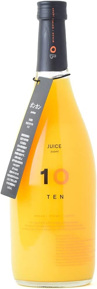 10FACTORY Ehime Mikan 100% Fruit Juice, Additive-Free, Straight Juice, 1 Bottle (24.3 fl oz (720 ml)), Made in Ehime, High Quality, Made in Japan (Kawachi Bankan)