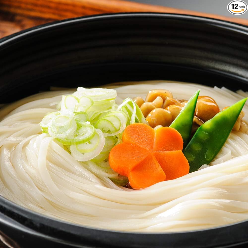 Akita Inaniwa Udon Ogawa, Inaniwa Udon Sample Set, 3.5 oz (100 g) x 2 bundles, Additive-Free Sauce