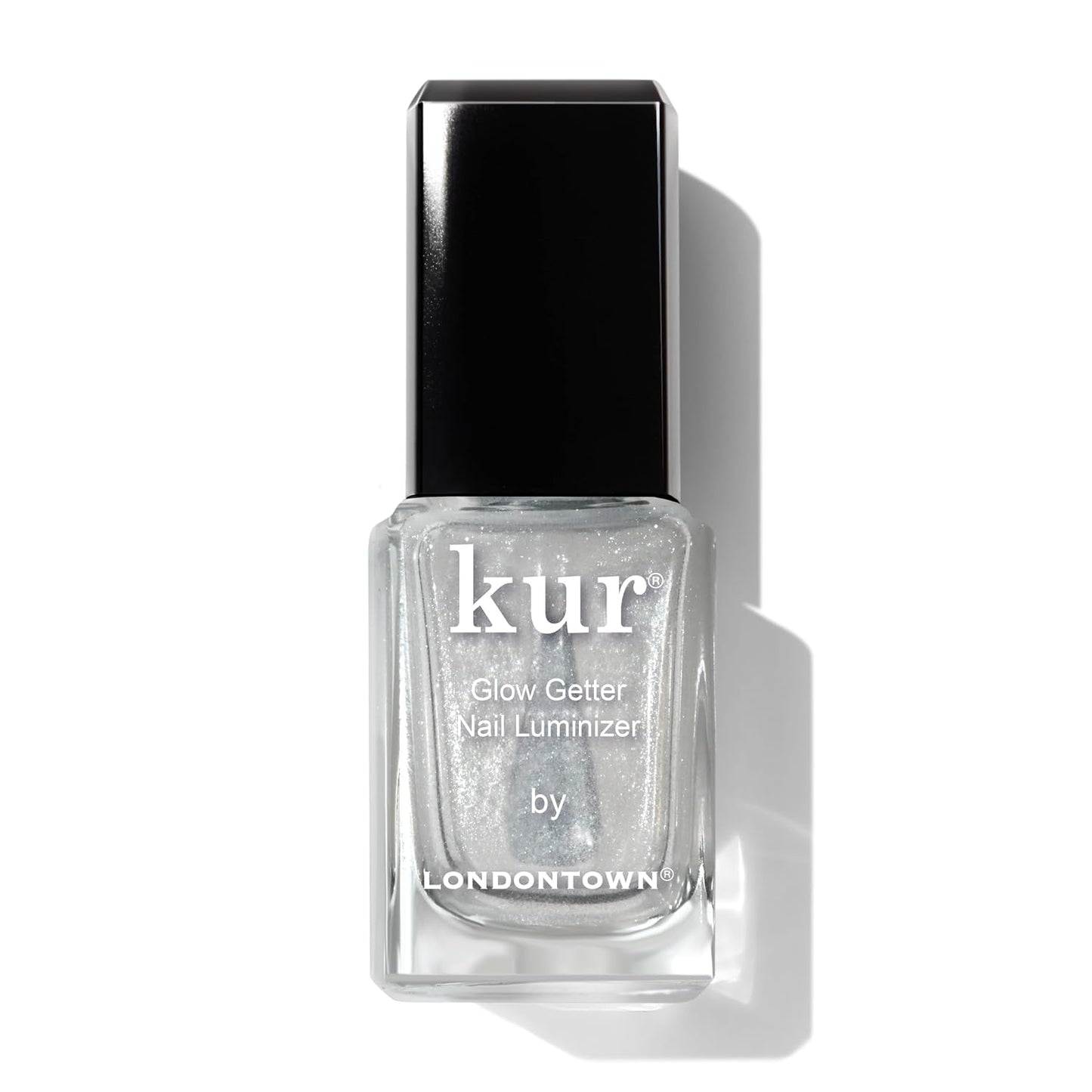 LONDONTOWN Kur Glow Getter Nail Luminizer One-Step Mani, 0.4 Fl Oz | One-Step Nail Treatment, Hexanal & Shimmer, Stronger, Healthier, Glossier Nails, No Base or Top Coat Needed
