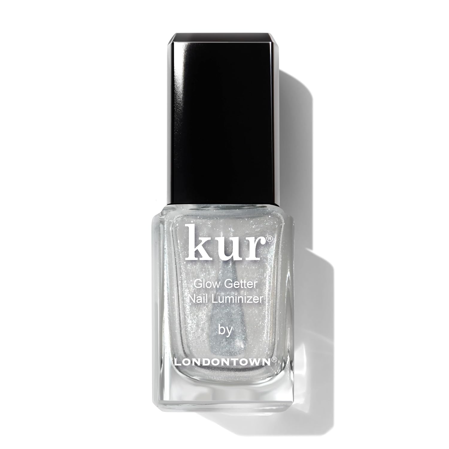 LONDONTOWN Kur Glow Getter Nail Luminizer One-Step Mani, 0.4 Fl Oz | One-Step Nail Treatment, Hexanal & Shimmer, Stronger, Healthier, Glossier Nails, No Base or Top Coat Needed