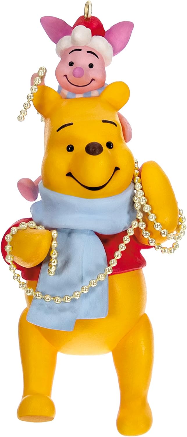 Adorno de Navidad Hallmark Keepsake 2025, Disney Winnie the Pooh Listo para la Aventura con Luz, Regalos para Fans de Disney