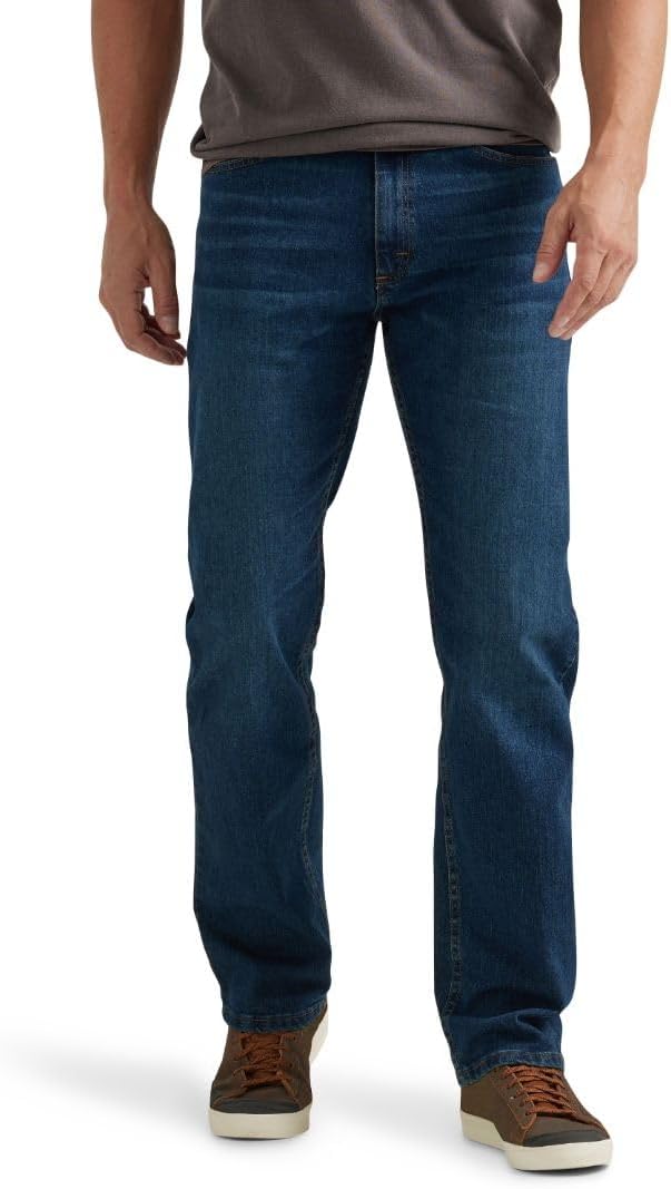 Wrangler Authentics - Jeans de ajuste estándar y pretina Comfort Flex, para hombre
