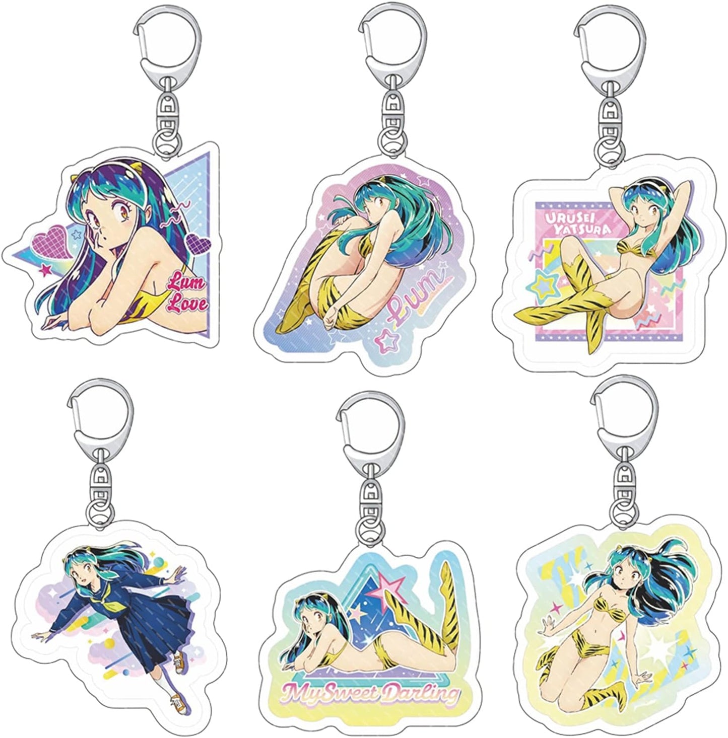 Urusei Yatsura Keychain Ataru Moroboshi Lamb Character Moe Anime Cute Unofficial Goods Key Chain Key Ring Bag Car Key Wallet Birthday Present Gift
