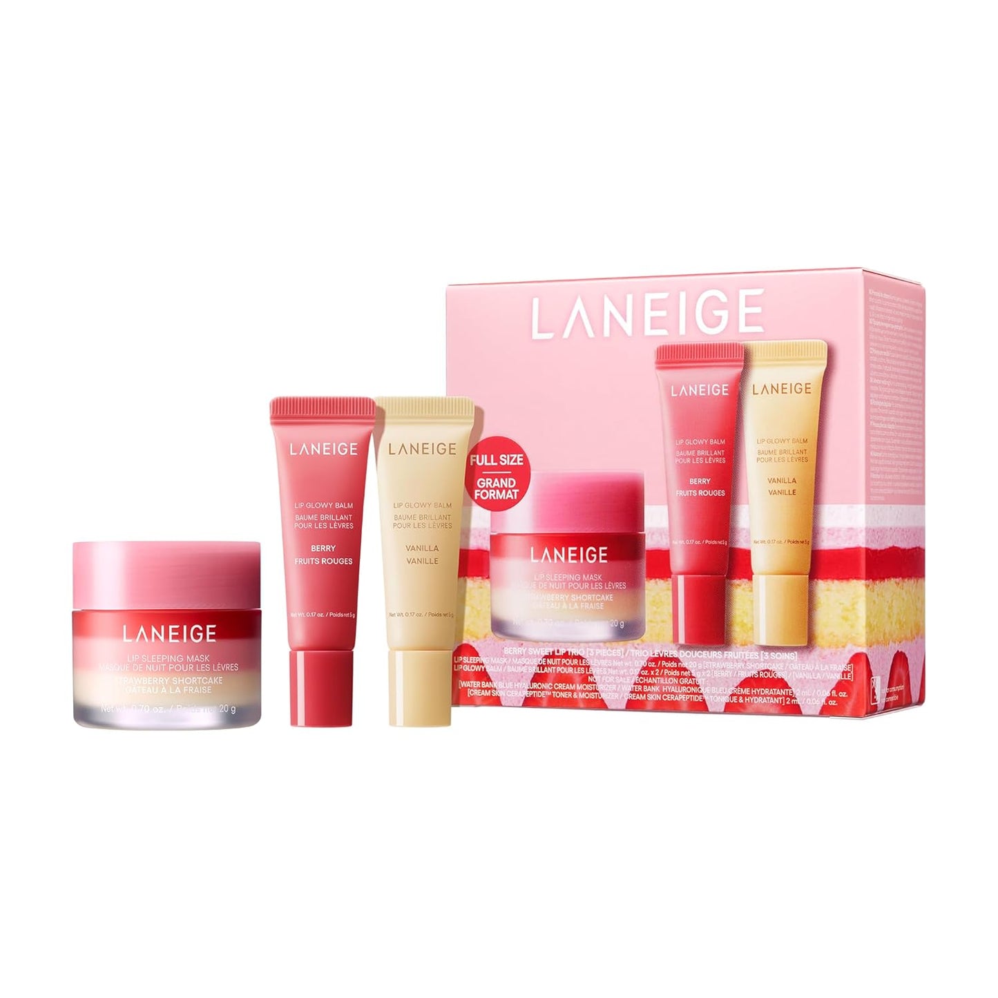 LANEIGE - Mascarilla nocturna para labios: Nutrir, hidratar, vitamina C, manteca de murumuru y manteca de karité, antioxidantes, labios escamosos y secos