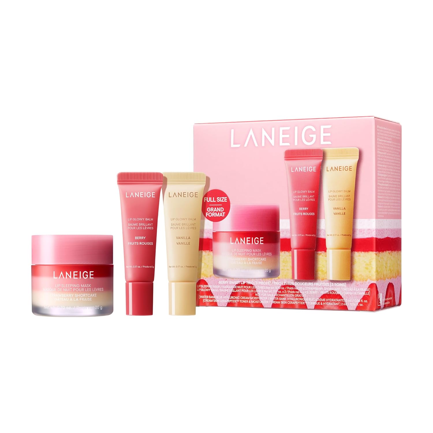 LANEIGE - Mascarilla nocturna para labios: Nutrir, hidratar, vitamina C, manteca de murumuru y manteca de karité, antioxidantes, labios escamosos y secos