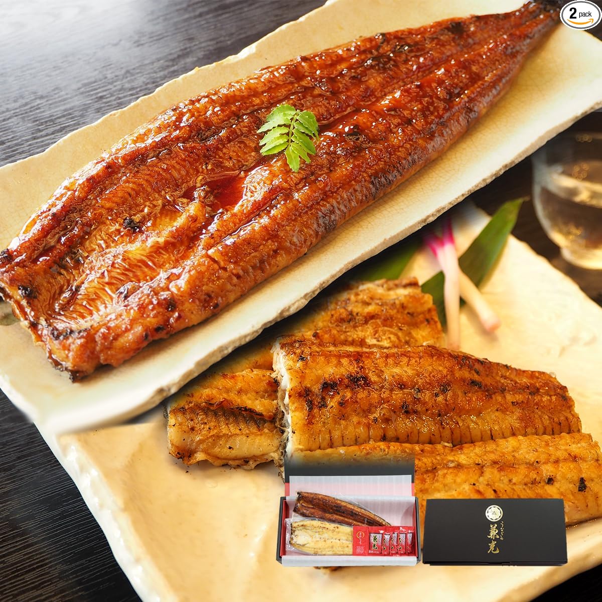 Unagi no Kanemitsu Domestic, Aichi Prefecture Eel, Headless, Kabayaki, Extra Large, Size 175g or more, 1kg (5 to 6 eels), Comes with sauce and sansho pepper | Gas Grilled Sauce with 15 Bags of Japanese Pepper, Bulk Buy, Large Capacity, Gourmet