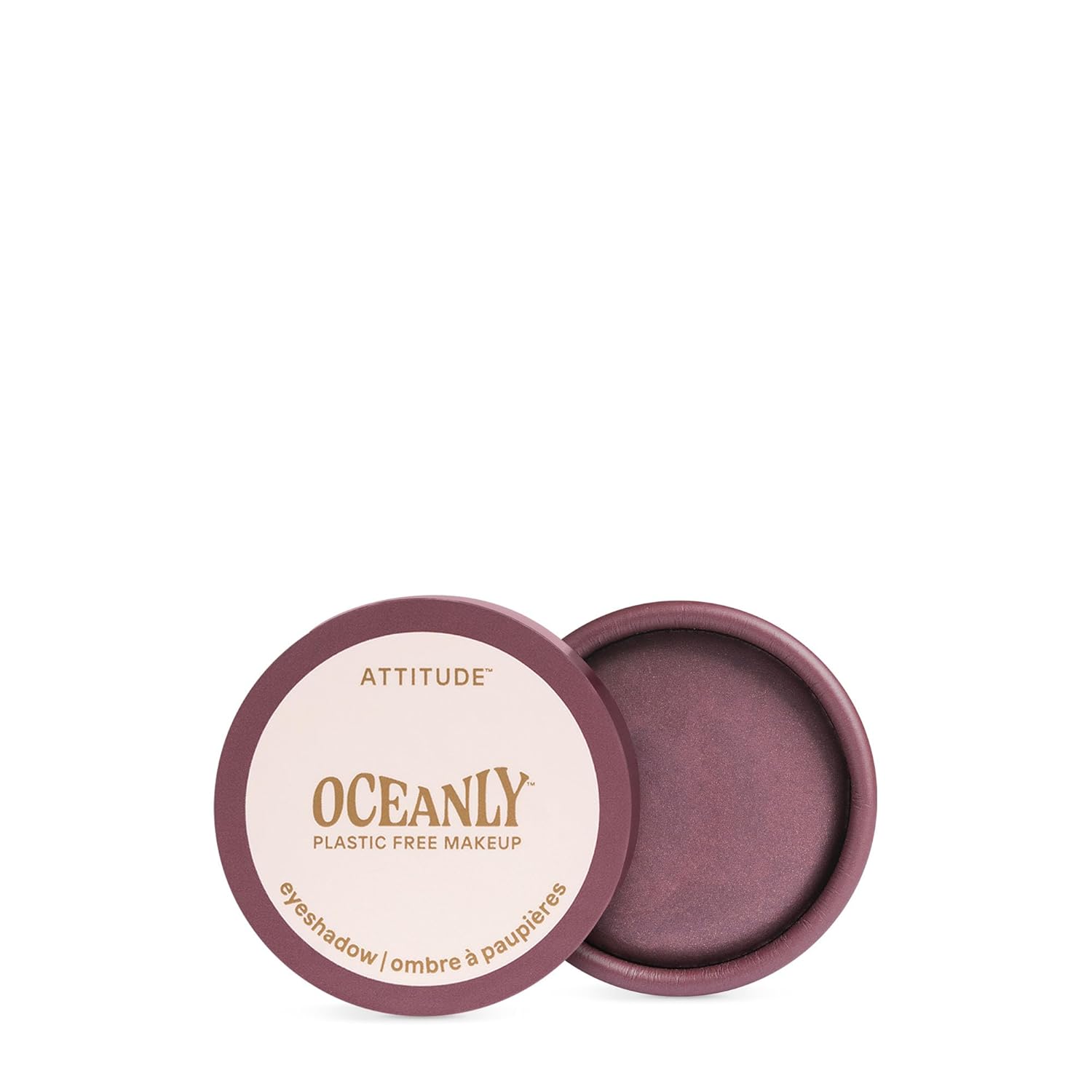 ATTITUDE Oceanly Sombra de ojos, Verificado por EWG, Sombra de Ojos Individual Brillante en Crema, Sin Plástico, Belleza y Maquillaje Veganos, Happy Hour, 0.16 Fl Oz