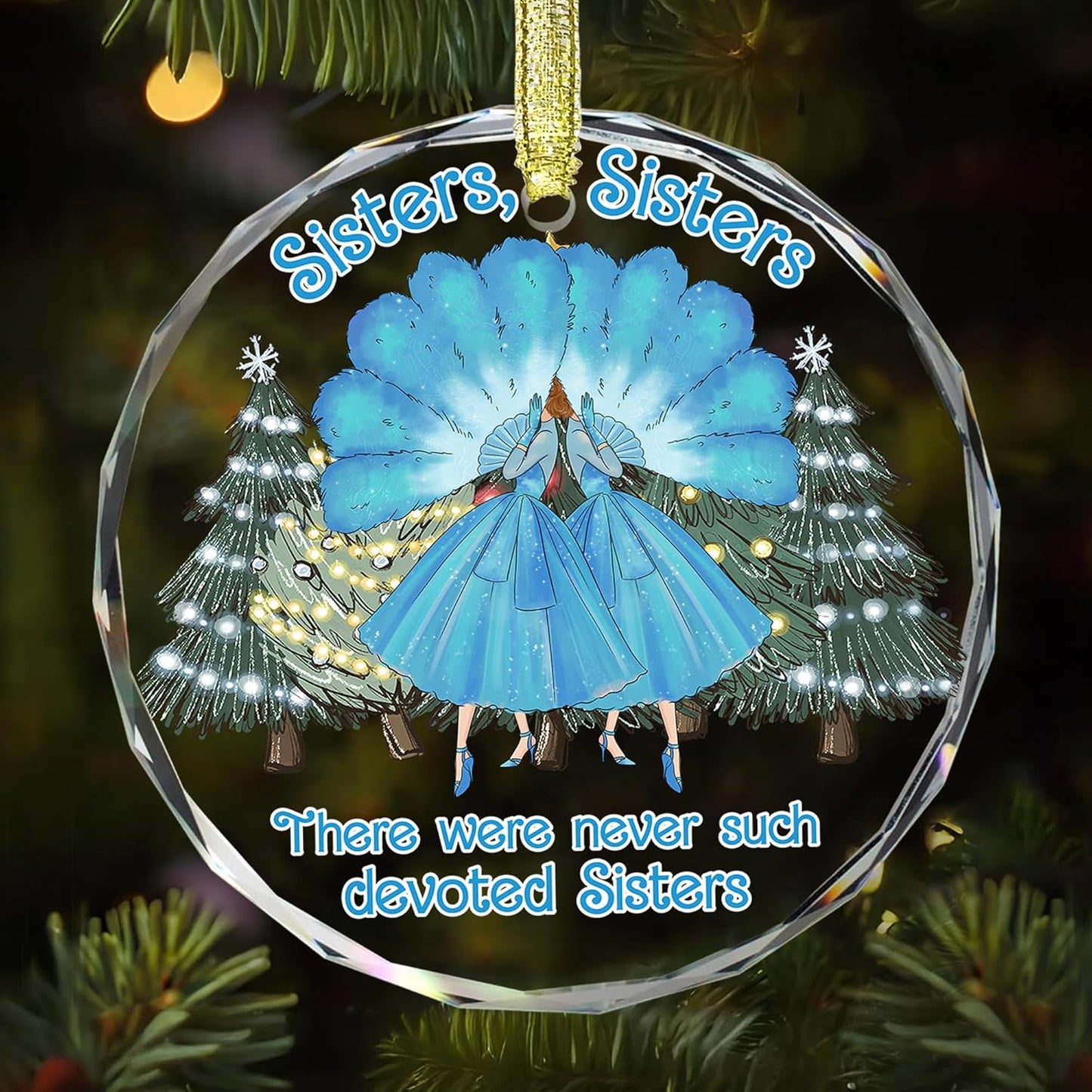 GOSSBY Adorno de Amistad para Mujeres para Amiga - Amigas Que Se Han Convertido en Familia - Adorno Navideño de Cerámica en Forma de Corazón para Árbol 2025
