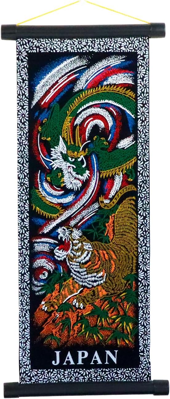 Japanese Souvenir Wall Scroll Tokyo Bean (Height 16.1 x Width 7.1 inches (41 x 18 cm), Made in Japan, Pennant Material, Lightweight and Compact