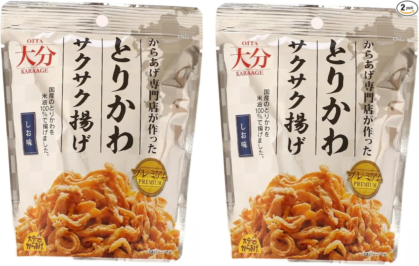 Oita Karaage Premium Crispy Chicken Skin Salt Flavor 30g Snack, Appetizer, Snack from Karaage Specialty Store