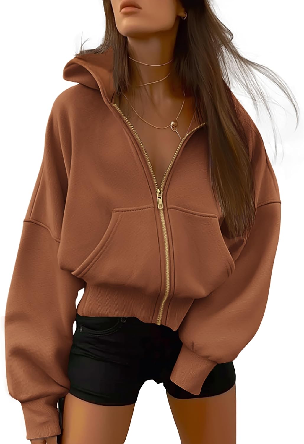 BTFBM Sudaderas con capucha para mujer, ropa de moda de otoño, chaqueta de forro polar de manga larga, trajes de invierno, sudadera con capucha Y2K con cremallera
