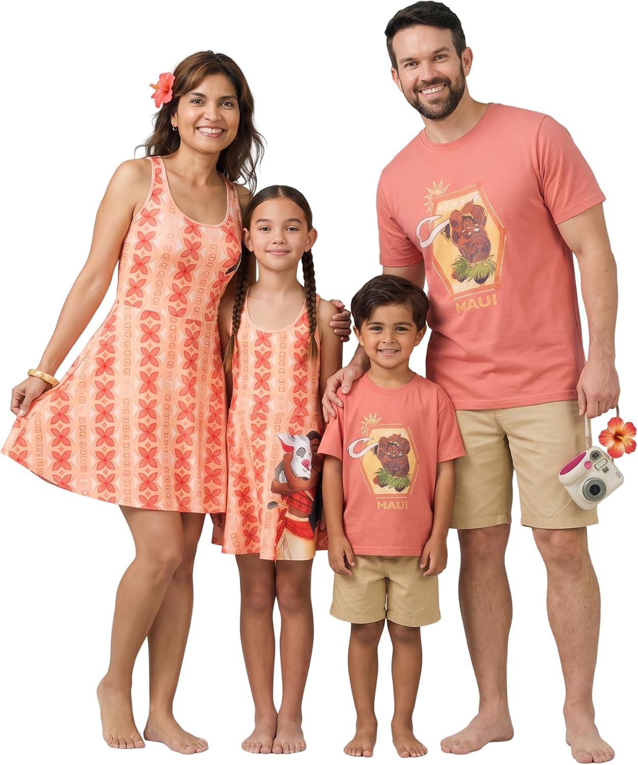 Disney Mickey and Friends Conjuntos Familiares a Juego Vestidos sin Mangas y Camisas de Manga Corta para Mamá y Yo