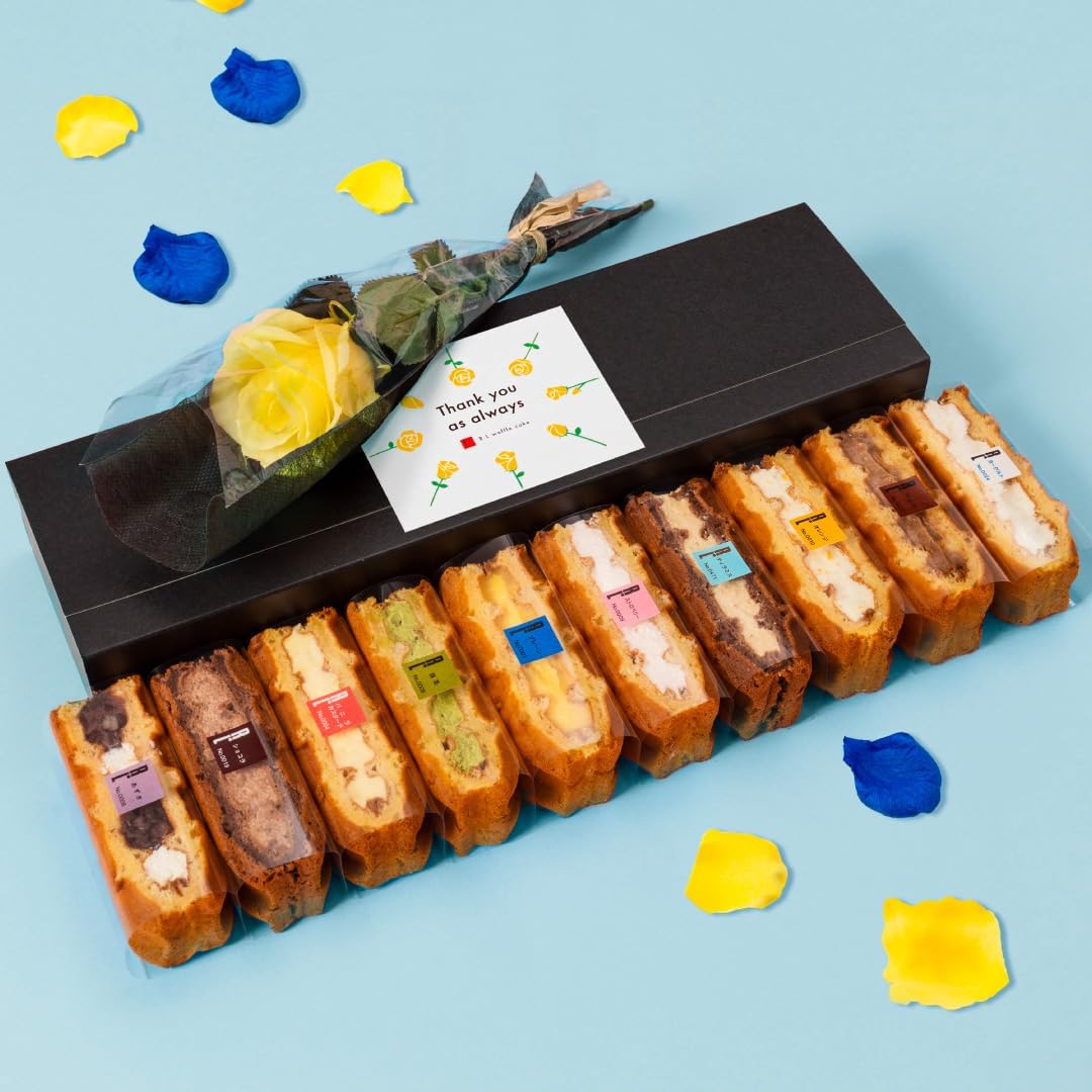 R.L Waffle Cake Sweets Gift Everyday Thank You Cards with Carry Bag Freezer, 10 Pcs