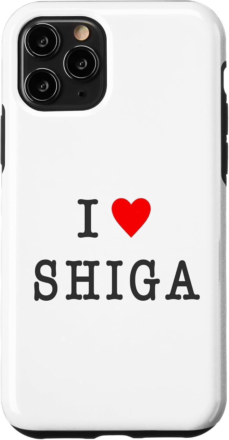 アイラブ・SHIGA 滋賀（I Love ハート）【47都道府県】ジモティ プレゼント お土産 面白 スマホケース iPhone 14 Plus 用